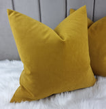 John Lewis Luxury Knitted Velvet in Golden Yellow Fabric Cushion Cover