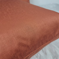 Plain Orange / Pumpkin Spice  Handmade Luxury Slightly Ribbed Satin Cushion Cover