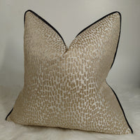 Antelope Black piped Champagne Gold Cushion cover