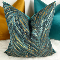 Luxor Teal Handmade Cushion Cover