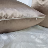 Luxury Satin Cushion cover Bronzy Gold Fabric, Elegant home decor