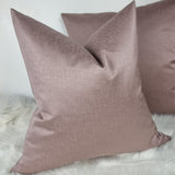 Plain Heather / Dusty Rose Pink Handmade Luxury Slightly Ribbed Satin Cushion Cover