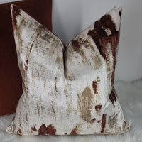 Wish Antique Burnt Orange Abstract design Handmade Cushion Cover