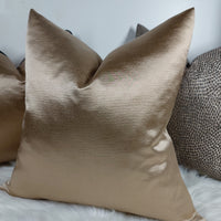 Luxury Satin Cushion cover Champagne Gold Fabric, Elegant home decor