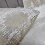 Luminous In Champagne Gold Metallic Shimmer Luxury Cushion Cover