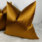 Elegance Ochre Gold Beautiful Soft Satin Cushion Cover