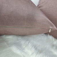 Plain Heather / Dusty Rose Pink Handmade Luxury Slightly Ribbed Satin Cushion Cover