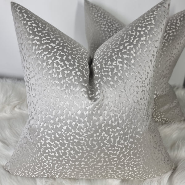 John Lewis Astar Fabric cushion Cover Silver Handmade Double sided