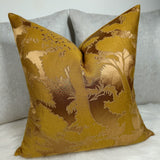 Gold Luxury Satin Tree design Cushion Pillow Cover