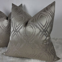 Luxury Saturn Moleskin Cushion Cover in a Sheer Satin Fabric Geometric