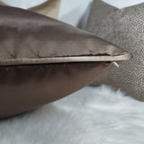 Duchess Chocolate piped in Antique gold Satin Luxury Cushion Cover