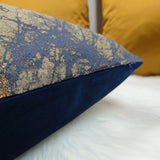 Lava Amethyst Blue & Gold Handmade Cushion Cover