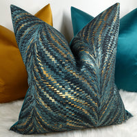 Luxor Teal Handmade Cushion Cover