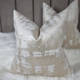 Luminous In Champagne Gold Metallic Shimmer Luxury Cushion Cover