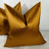 Elegance Ochre Gold Beautiful Soft Satin Cushion Cover