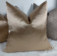 Luxury Satin Cushion cover Champagne Gold Fabric, Elegant home decor