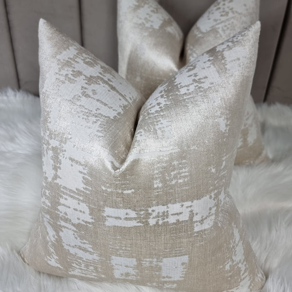 Gold Metallic Silver Pillows Luminous In Champagne Gold Metallic