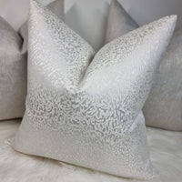 Amelie Textured Jacquard White Cushion Cover