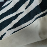 Velvet Zebra Print Cushion Cover Animal Print Cream & Black