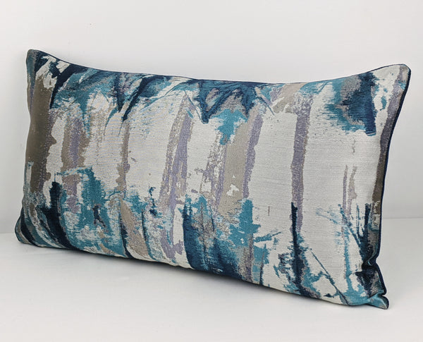 Waterfall Cushion Cover in Teal Blue