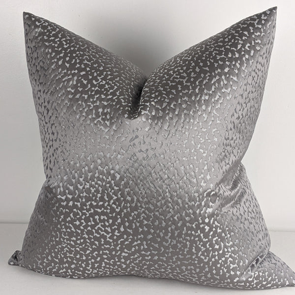 John Lewis Astar Fabric cushion Cover Steel Grey Handmade Double sided
