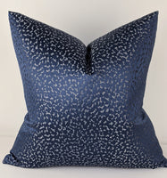 John Lewis Astar Fabric cushion Cover Blue Handmade Double sided