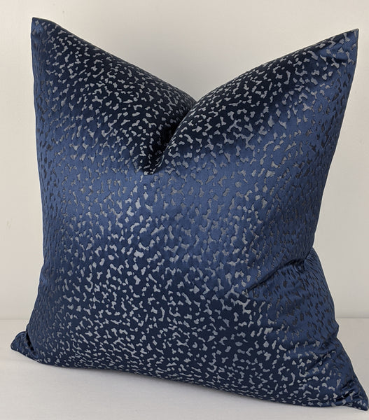 John Lewis Astar Fabric cushion Cover Blue Handmade Double sided