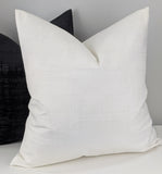 Snow Velvet Textured Fabric Cushion Cover