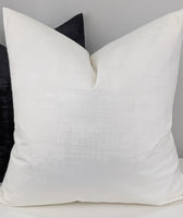 Snow Velvet Textured Fabric Cushion Cover