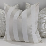 Tonal Satin Striped cushion Cover Handmade Greige