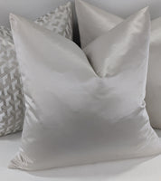 Valetta Luxurious Cotton Satin Chalk Cushion Cover