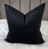 Knitted Velvet Noir / Black Cushion Cover Super soft