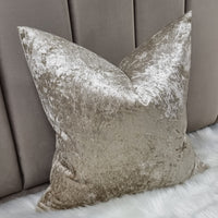 Moonstruck Champagne Cushion Cover Crush Velvet