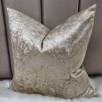 Moonstruck Champagne Cushion Cover Crush Velvet