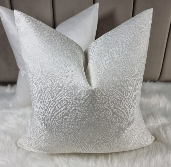 Monroe Cushion Cover in Ivory gorgeous Damask