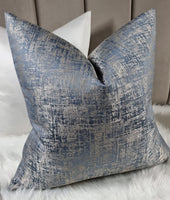 KIDMAN DENIM BLUE CUSHION COVER DOUBLE SIDED GLAMOROUS BOUTIQUE STYLE