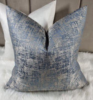 KIDMAN DENIM BLUE CUSHION COVER DOUBLE SIDED GLAMOROUS BOUTIQUE STYLE