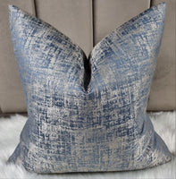 KIDMAN DENIM BLUE CUSHION COVER DOUBLE SIDED GLAMOROUS BOUTIQUE STYLE