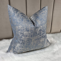 KIDMAN DENIM BLUE CUSHION COVER DOUBLE SIDED GLAMOROUS BOUTIQUE STYLE