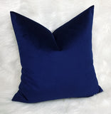 Royal Blue Velvet Cushion Cover