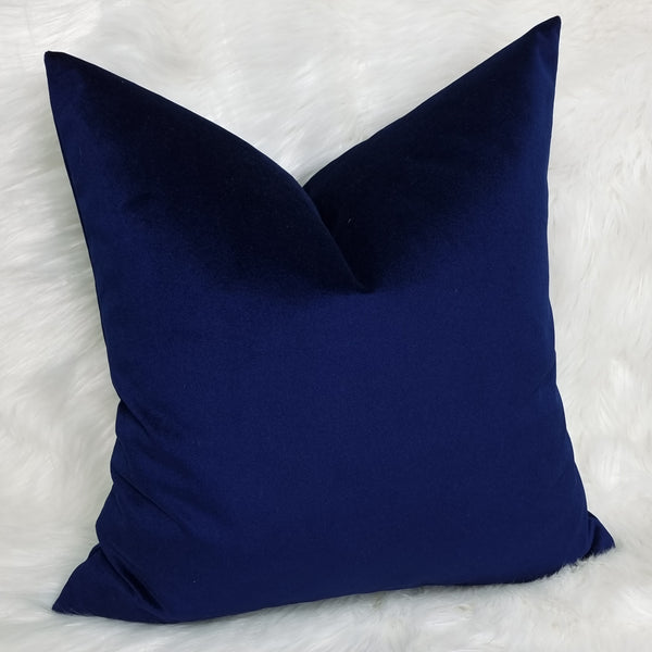 Royal Blue Velvet Cushion Cover
