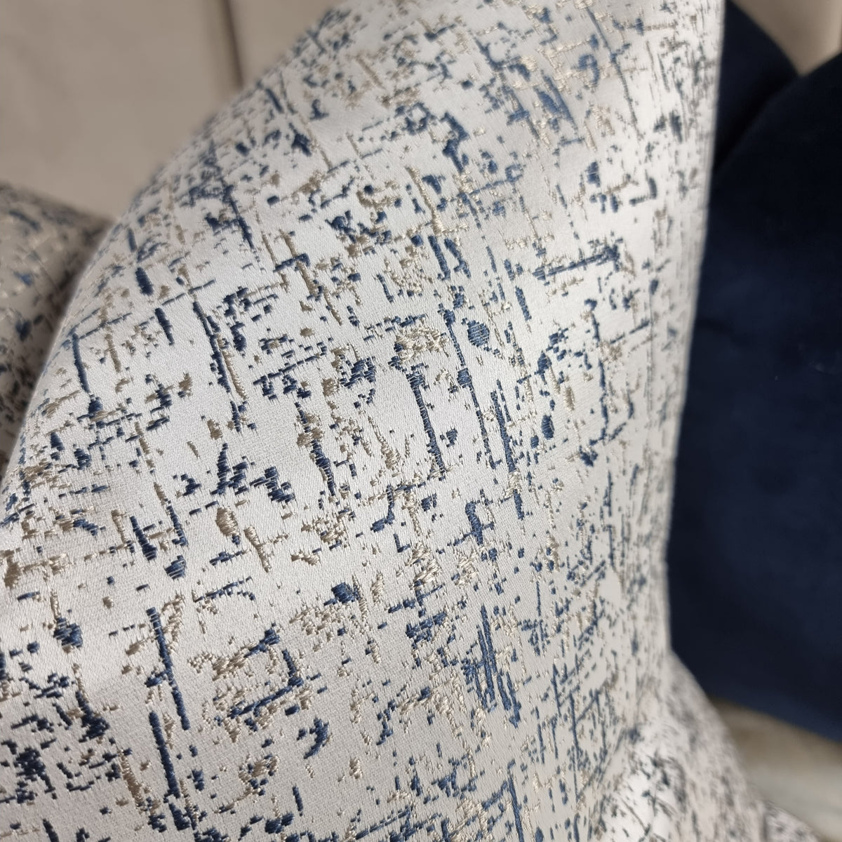 IBIZA Silver Midnight Blue Cushion Cover – Perfect Cushions UK
