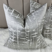 Luna Cushion Cover Silver Textured