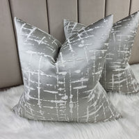 Luna Cushion Cover Silver Textured