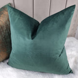 Designers Guild Velluto Velvet Cushion Cover Fir / Emerald / Green