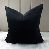 Designers Guild Velluto Velvet Cushion Cover Noir Black