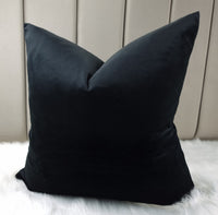 Designers Guild Velluto Velvet Cushion Cover Noir Black