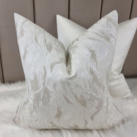 Lusso Marble Ivory Linen Cushion Cover Textured