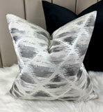 Etterick Slate Charcoal Silver Fabric Cushion cover Handmade Double Sided