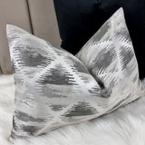 Etterick Slate Charcoal Silver Fabric Cushion cover Handmade Double Sided